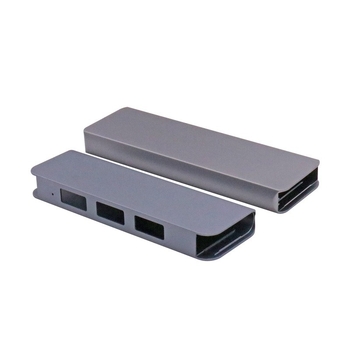 Carcasă HUB docking station din aliaj de aluminiu – hub cu trei porturi Type-C/USB, OEM disponibil