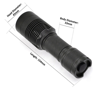 XHP35/50/70 žibintuvėlio korpusas DIY – Modelis C8.2, Aliuminio lydinys, Korpuso tipas: apvalkavimas, Paviršiaus oksidavimas, Montavimui, Suderinamas su 18650/26650