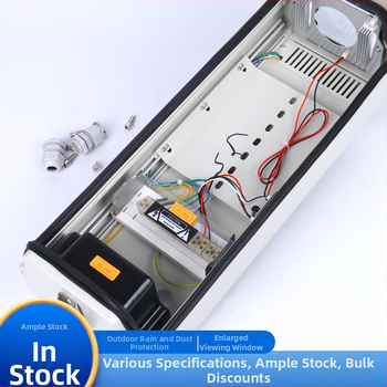 Ārējais alumīnija aizsargkorpuss kamerai novērošanai — kvadrāta formas, sienas uzstādījums, ūdensnecaurlaidīgs un putekļu izturīgs, komplektā aizsargs ar štīdu un kuba aizsardzību