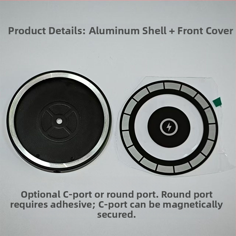 Automobiilne juhtmevaba laadimiskarp telefonile, alumiiniumisulamist aluskinnitus, mudel TCZ-075