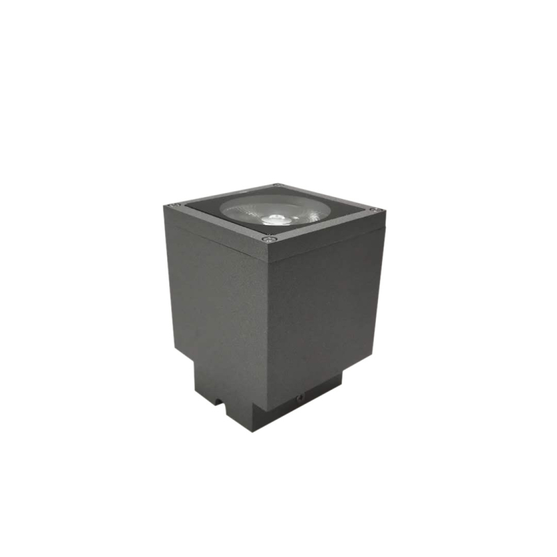 LED квадратен корпус за стенна лампа - отливан алуминий, водоустойчив за външни условия, висока мощност/SMD, 10-48W, модел YC010