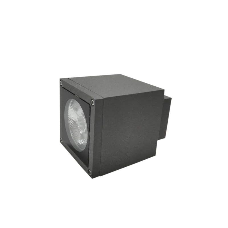 LED квадратен корпус за стенна лампа - отливан алуминий, водоустойчив за външни условия, висока мощност/SMD, 10-48W, модел YC010