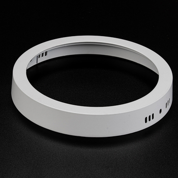 Apvalus paviršiai montuojamas LED šviestuvų rinkinys - liejamojo aliuminio korpusas, modelis XD-16-1, šoninis apšvietimas H32, balta purškimo apdaila, 2835 LED šaltinis