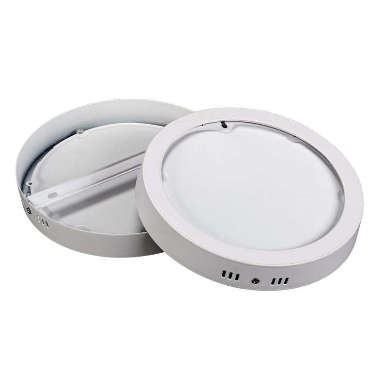 Apvalus paviršiai montuojamas LED šviestuvų rinkinys - liejamojo aliuminio korpusas, modelis XD-16-1, šoninis apšvietimas H32, balta purškimo apdaila, 2835 LED šaltinis