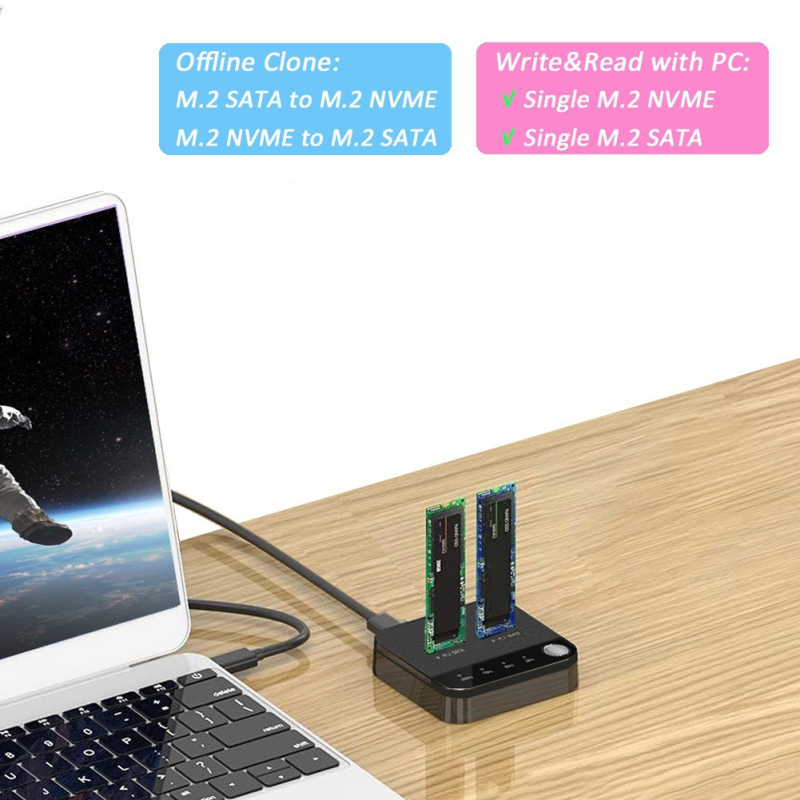 M.2 SATA/NVMe Μονάδα Κλωνοποίησης - Έως 2 TB, 10 Gbps, ABS, OEM