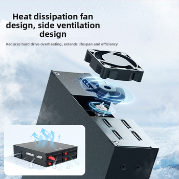 Cjelokupno metalno kućište za 4 HDD-a s integriranim optičkim pogonom i ventilatorom, SATA 6Gbps, podržava do 6TB, OEM-kompatibilno