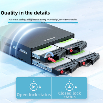 Cjelokupno metalno kućište za 4 HDD-a s integriranim optičkim pogonom i ventilatorom, SATA 6Gbps, podržava do 6TB, OEM-kompatibilno