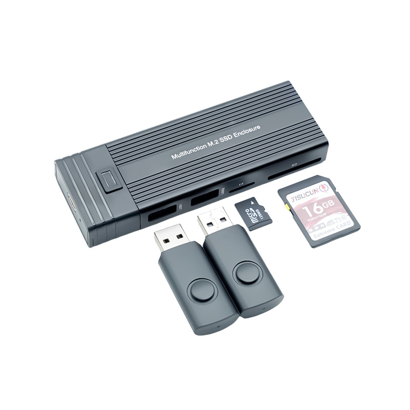 M.2 SSD tok USB-C 3.2 hubbal, PCIe NVMe/SATA támogatás, alumíniumötvözet ház, kettős meghajtó támogatás