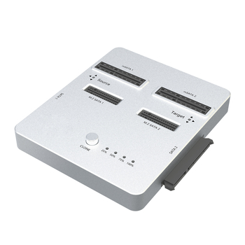 Διπλή θήκη δίσκων για κλωνοποίηση με υποστήριξη mSATA/M.2/SATA, 6Gbps, αλουμινένιο κράμα, OEM