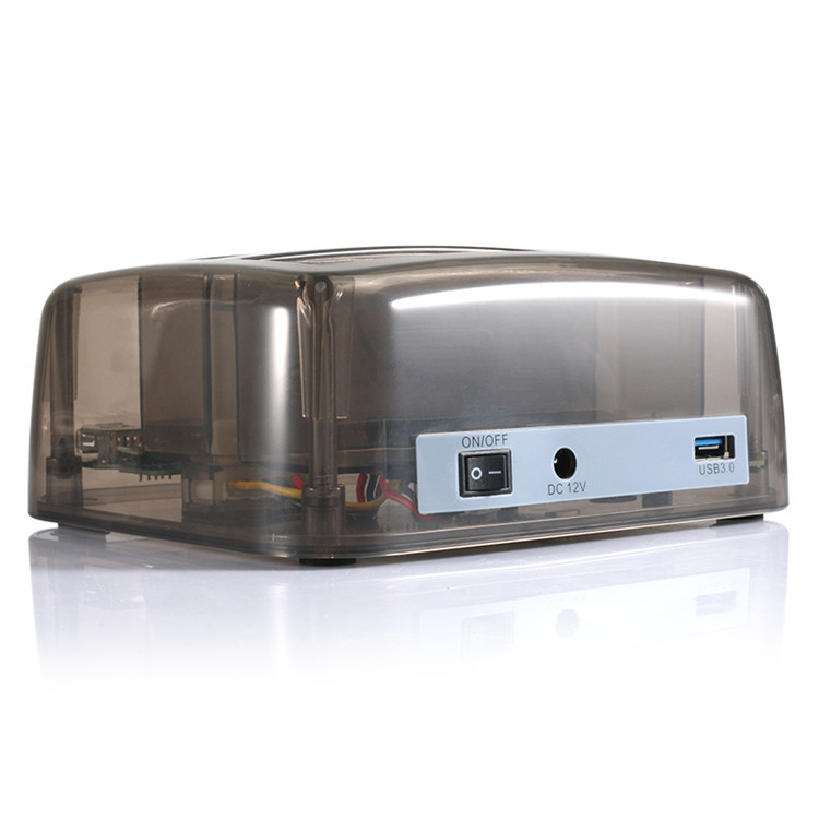 USB 3.0 dvojdielna skrinka na pevný disk, podpora SATA 2.5/3.5, plastové puzdro, model 0-963, OEM, uvedenie na trh 2020