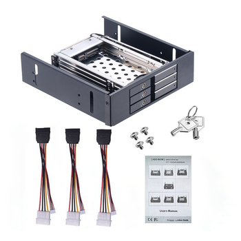 ST5534X Θήκη εξωτερικού SATA HDD με 3 θέσεις, κλειδαριά και ενσωματωμένο συρτάρι δίσκου, έως 6 TB