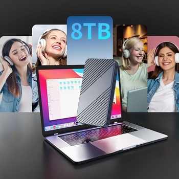 Vanjski SSD kućište, kompatibilno s Thunderbolt 3/4 i USB4, 40 Gbps, aluminijska legura, do 8 TB