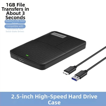 Externé puzdro na 2,5-palcové disky s dvomi priehradkami USB 3.0 pre SATA pevné disky (podporuje až 6TB; USB 3.0 až 5Gbps; puzdro z ABS plastu)