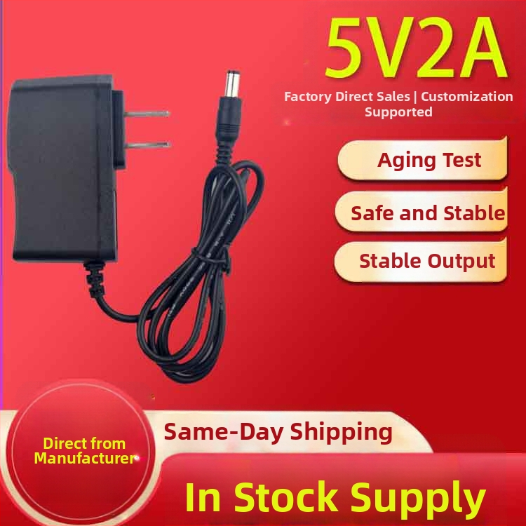 5V2A maitinimo adapteris tinklo įrenginiams – sieninis montavimas, FCC sertifikuotas, perjungiamasis maitinimo šaltinis, 10W