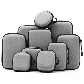 Torba za pohranu 2,5-inčnog tvrdog diska s EVA čvrstim kućištem i zatvaračem za kablove i slušalice (Materijal: kompozitni materijali; Model: EVA torba; Opterećenje: 2)