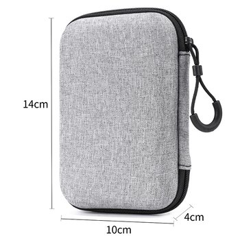 Torba za pohranu 2,5-inčnog tvrdog diska s EVA čvrstim kućištem i zatvaračem za kablove i slušalice (Materijal: kompozitni materijali; Model: EVA torba; Opterećenje: 2)