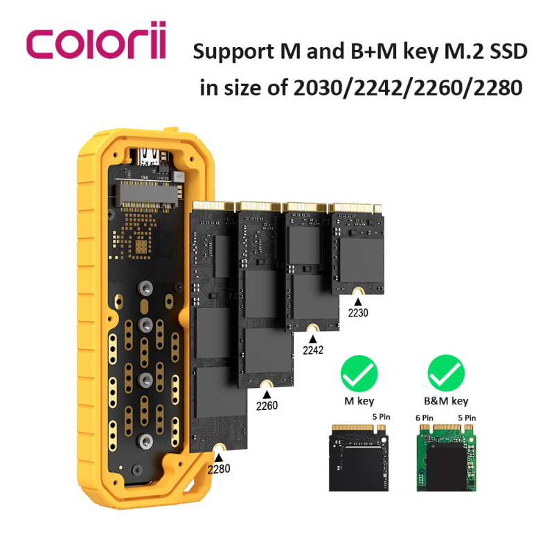 M.2 NVMe SSD kućište – cinkovo legura, podržava do 8 TB kapacitete, brzina prijenosa 10 Gbps, OEM obrada