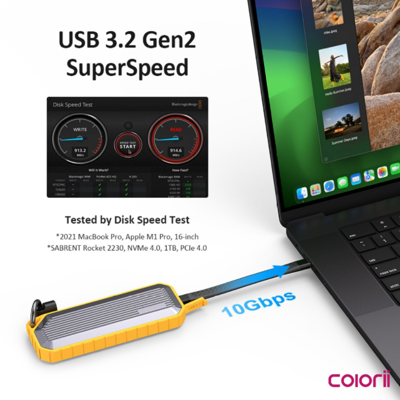 M.2 NVMe SSD kućište – cinkovo legura, podržava do 8 TB kapacitete, brzina prijenosa 10 Gbps, OEM obrada