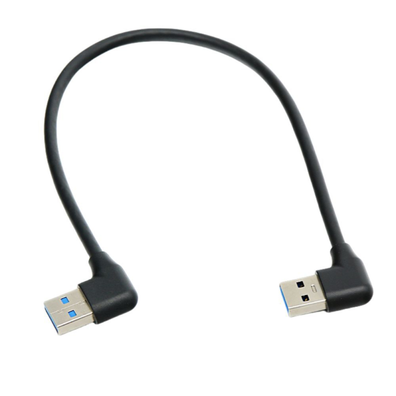USB 3.0 kabel s dvostrukim zavojem, M–M, za kućište HDD – lijevi/desni zavoj, bakar vod, duljina 0.3 m ili 0.6 m
