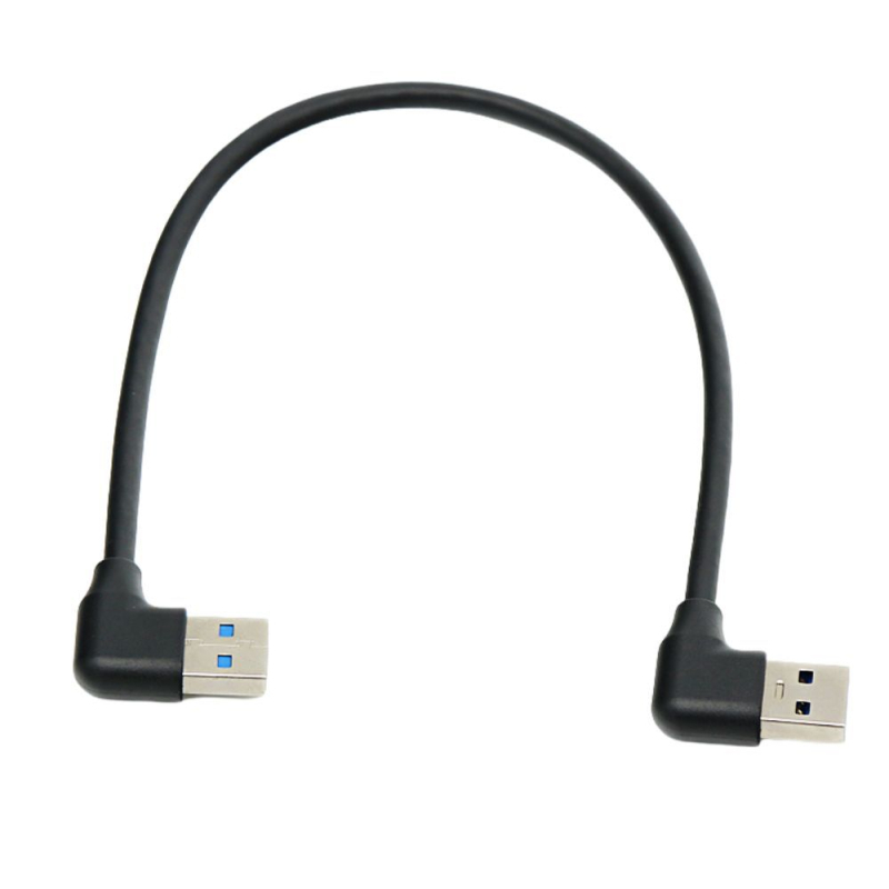 USB 3.0 kabel s dvostrukim zavojem, M–M, za kućište HDD – lijevi/desni zavoj, bakar vod, duljina 0.3 m ili 0.6 m