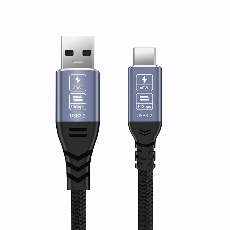 USB-C kabel za podatke i brzo punjenje 60W, 10G brz podatkov prijenos, maksimalno 20V/3A, čisti bakar, kućište od aluminijske legure