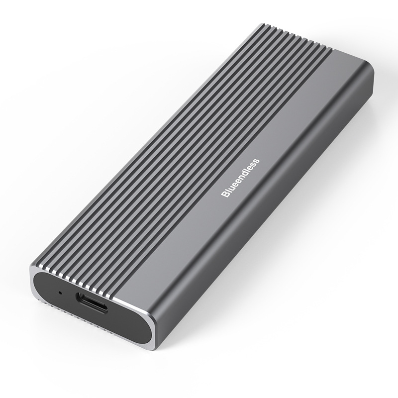 M.2 púzdro pre NVMe/SATA SSD s dvojitou prevádzkou, Type-C, hliníková zliatina, podporuje až 8TB, rýchlosti 10Gbps NVMe / 5Gbps SATA