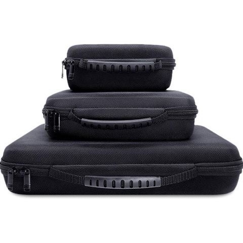 DIY digitaalse salvestuskarbi kohandatava sisemise organiseerimisega – sobib välisele kõvakettale, toiteallikale, hiirele ja kaamerale; mudel 8686, kood 4589, materjal: komposiitmaterjalid