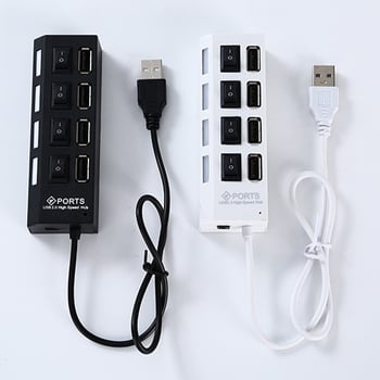 Hub USB cu 4 porturi, comutator 2.0, model JDL-A81, 480 Mbps, splitter 1 la 4