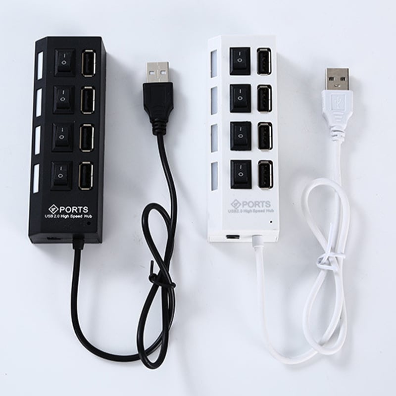 Hub USB cu 4 porturi, comutator 2.0, model JDL-A81, 480 Mbps, splitter 1 la 4