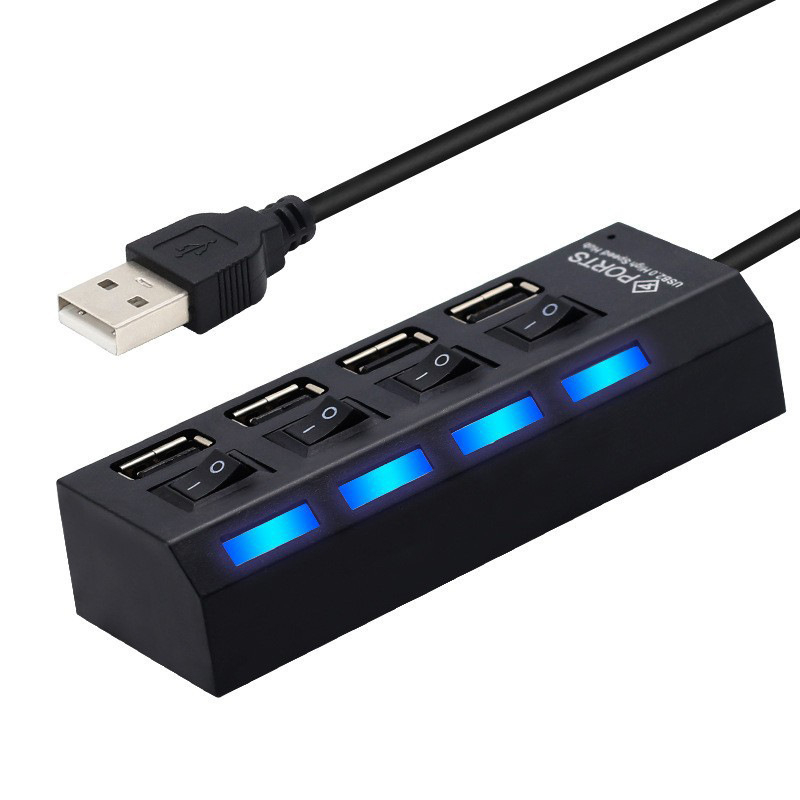 Hub USB cu 4 porturi, comutator 2.0, model JDL-A81, 480 Mbps, splitter 1 la 4