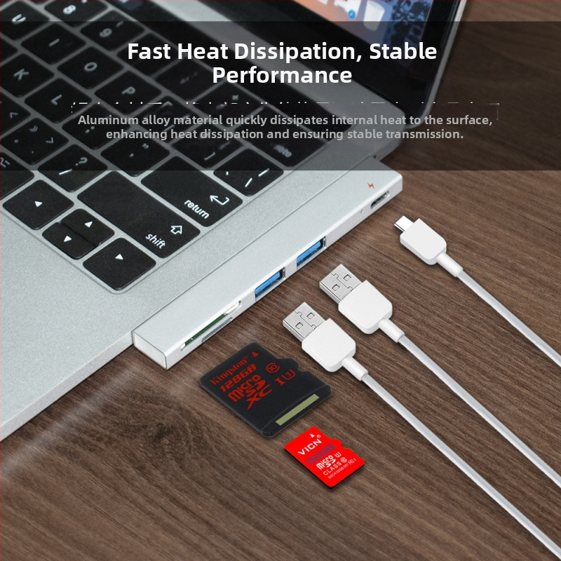 Dok MacBook Air Pro s čítačkou kariet, USB-C hub, PD nabíjanie, USB 2.0, bez externého napájania