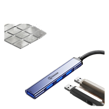 Type-C προς USB 3.0 hub με 4 θύρες, μοντέλο Hub69-4 ports, εξωτερική τροφοδοσία, μήκος καλωδίου έως 1,8 μ