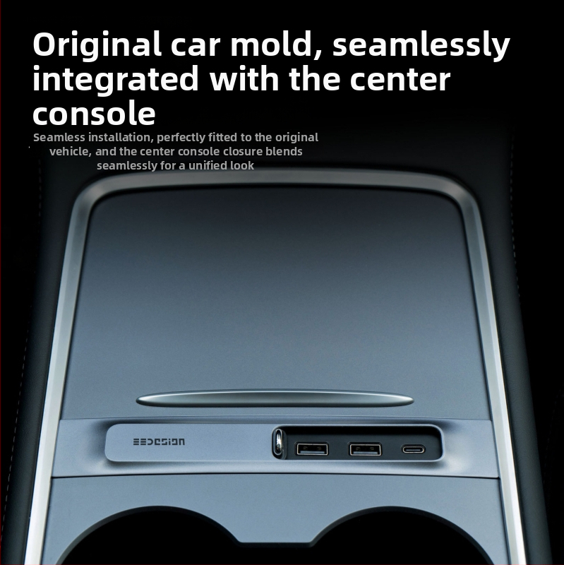 Tesla Model 3/Y USB rozširujúci dok s USB-A a USB-C výstupmi, 3-portový hub, 27W, model T9-2, napájanie cez USB