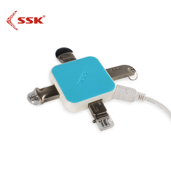 SSK SHU030 USB hub so 4 portami, USB 2.0, napájanie z rozhrania, bez externého napájania