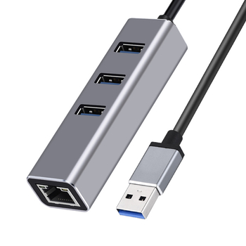 USB-C četiri u jedan HUB proširenje za Gigabitnu mrežu, USB 3.0 mrežni adapter i kabelski splitter