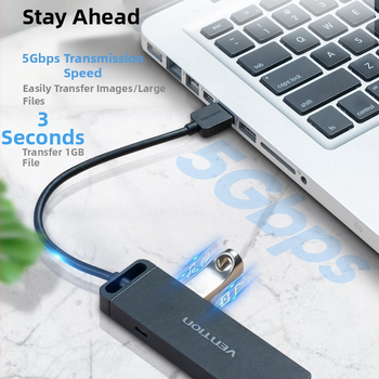Weixun USB 3.0 HUB s externým napájaním, 1–4 porty, 5 Gbps, USB 3.0, dĺžka káblov 0.15/0.5/1 m