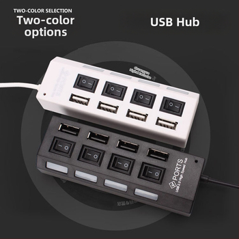4-portový USB 2.0 hub pre počítač