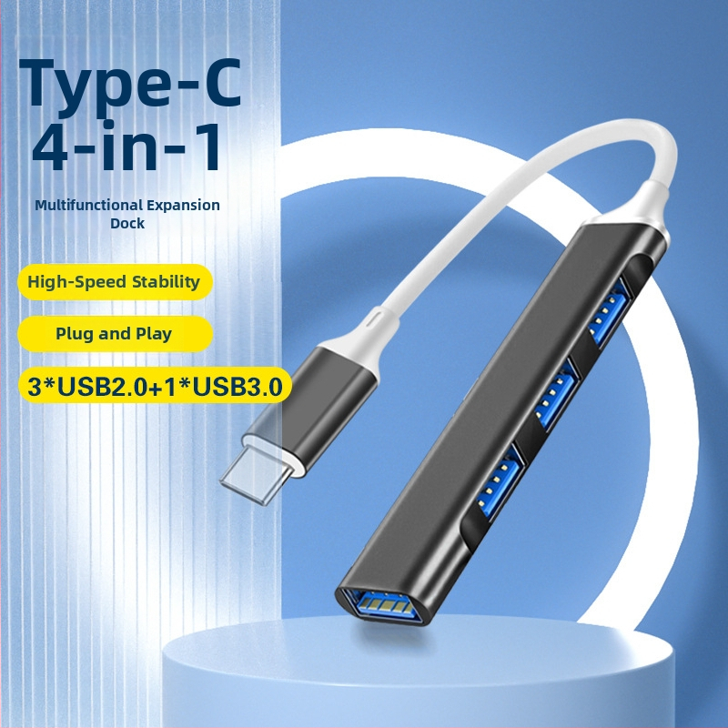Kuxiang E07 USB-C hub dokovacia stanica, 1–4 porty, bez externého napájania