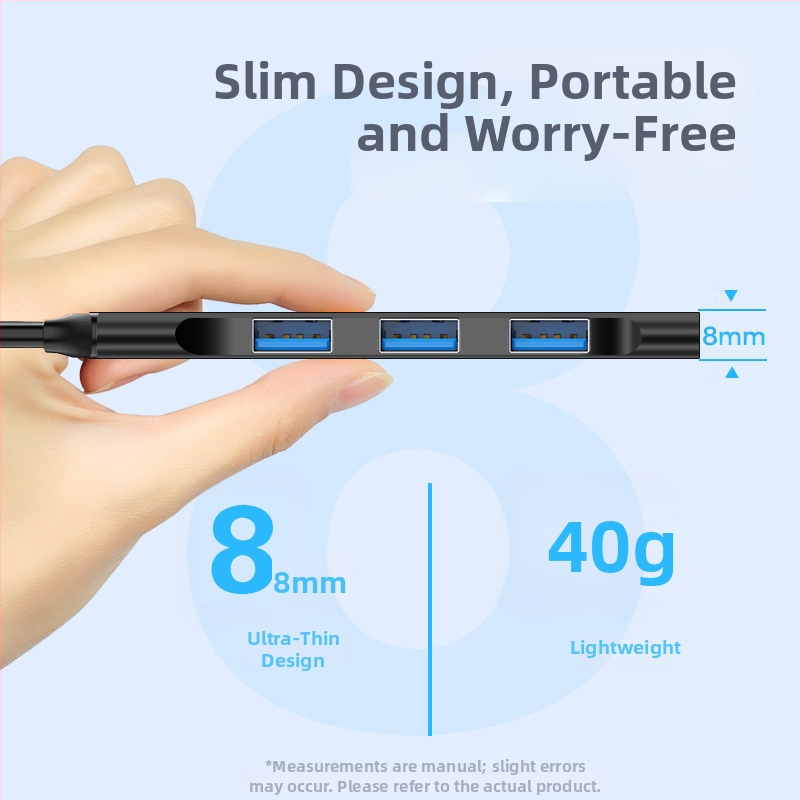 Kuxiang E07 USB-C hub dokovacia stanica, 1–4 porty, bez externého napájania