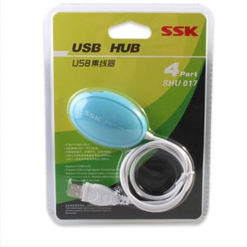 USB 2.0 štvorportový hub, kábel 0,5 m, bez externého napájania, model SHU017