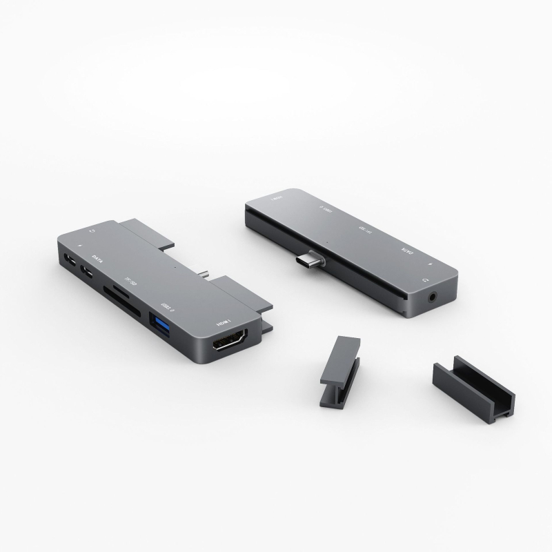USB-C docking stanica s čitačem kartica, kompatibilna s više operacijskih sustava, za pametne telefone i tablete