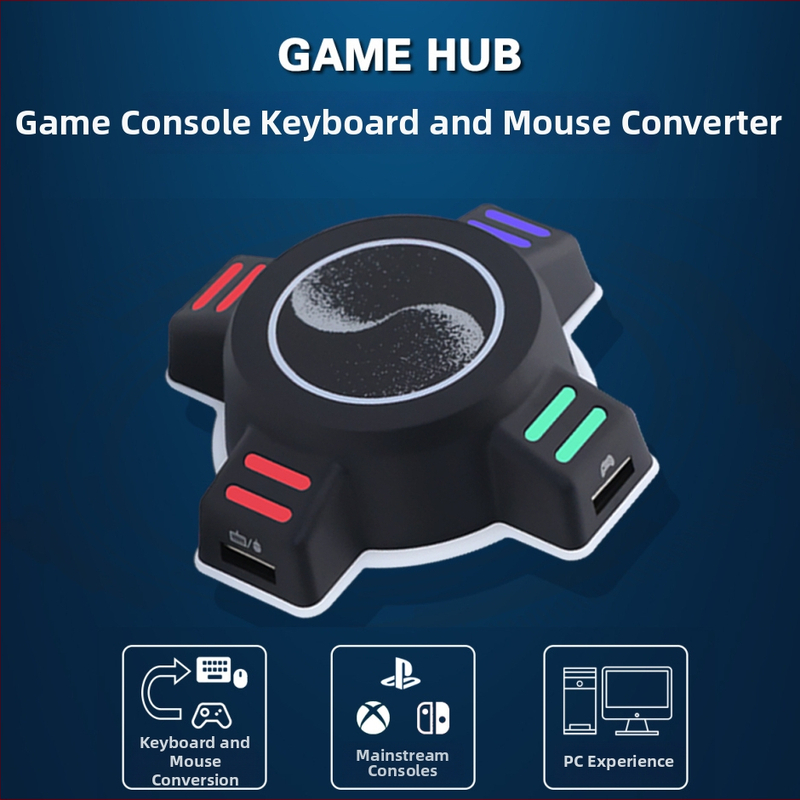 Adaptér klávesnice a myši pre hernú konzolu, USB 3.0, 4-portový hub, 1 m kábel, model kxd-X01