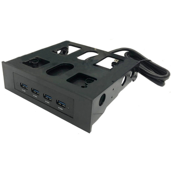 USB 3.0 četvero-portni hub s nosačem HDD-a, prednji panel stolnog računala – Model XDT-228+UH, 5Gbps