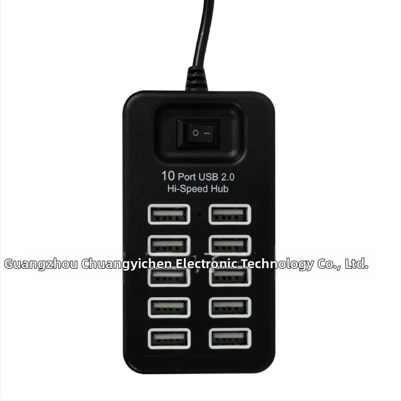 P-1603 USB 2.0 hub s 10 portami a prepínačom, USB 2.0, 480 Mbps, bez externého napájania