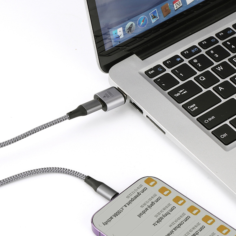 Saiteng USB 3.0 na USB-C 3.1 samičí adaptér, 10 Gbps prenos dát a nabíjanie