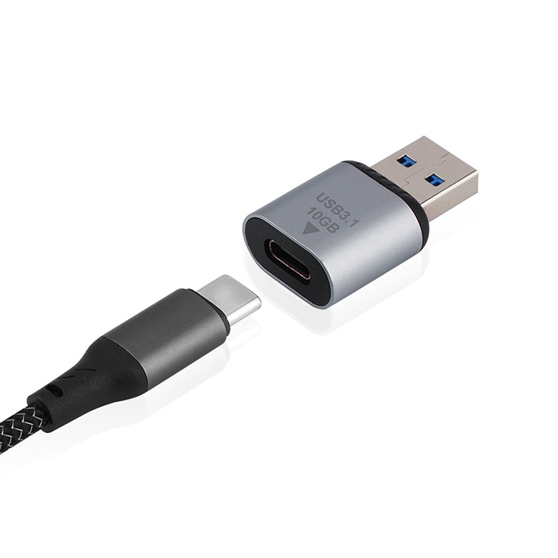 Saiteng USB 3.0 na USB-C 3.1 samičí adaptér, 10 Gbps prenos dát a nabíjanie