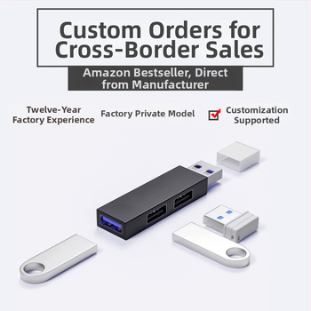 Prenosný mini USB 3.0 hub so 3 portami, dokovacia stanica 1 na 3