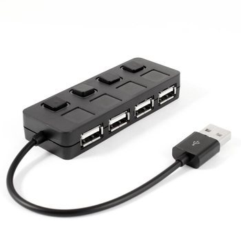 Golandes 03 USB 2.0 4-portos USB hub, 480 Mbps, USB-ről táplált, kompatibilis billentyűzettel, egérrel és USB meghajtóval