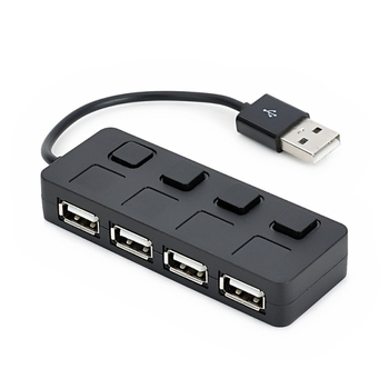 Golandes 03 USB 2.0 4-portos USB hub, 480 Mbps, USB-ről táplált, kompatibilis billentyűzettel, egérrel és USB meghajtóval