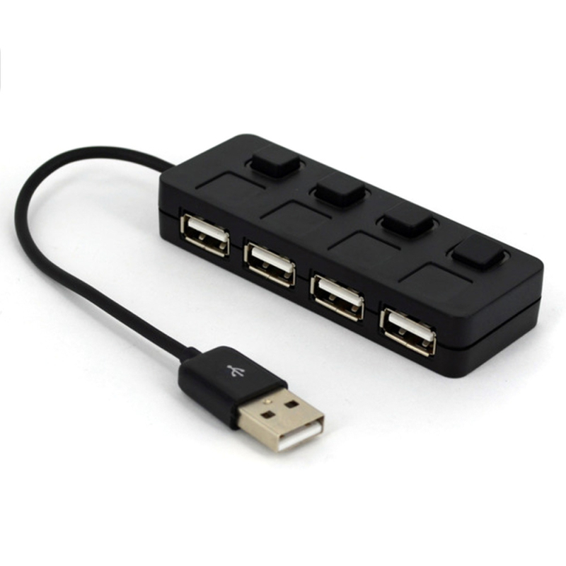 Golandes 03 USB 2.0 4-portos USB hub, 480 Mbps, USB-ről táplált, kompatibilis billentyűzettel, egérrel és USB meghajtóval